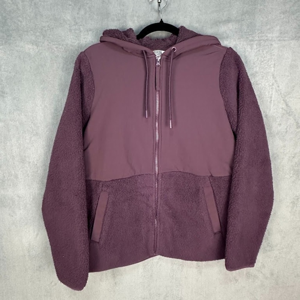 Duluth Trading Jacket Womens Medium Purple Softmore Fleece Full Zip Cozy Outdoor